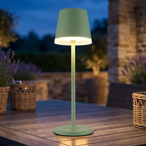 Lampe solaire LED Lampe de table Lampe d'extérieur argentée Lampe de terrasse à batterie H 41 cm (1/5)