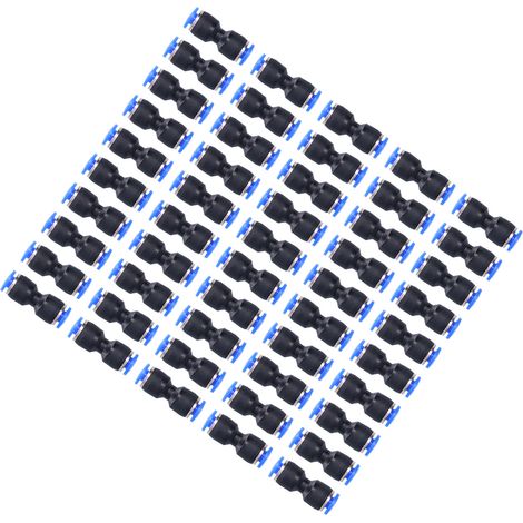 50 raccords pneumatiques droits à connexion rapide pour tubes d'air PU-4 - Fournitures industrielles (1/5)