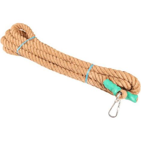 Corde Grimper avec Mousqueton, Corde Bataille Entraînement, 30mm x 3m, Training Musculaire, Force Power (1/4)