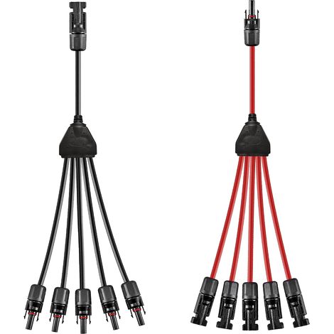 Câble solaire Répartiteur Y,1à5câble Y panneau solaire 6 mm² Câble solaire connecteur Y Câble photovoltaïque connecteur Y,1Y5 connecteur 1 paire pour panneau solaire.(Y solaire 1-5) (1/5)