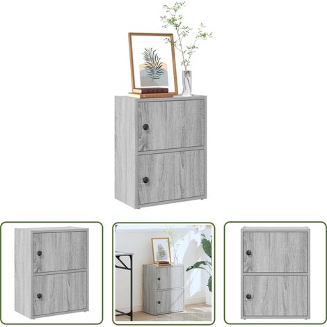 vidaXL Bücherregal Grau Sonoma 40x24x52 cm Holzwerkstoff (1/5)