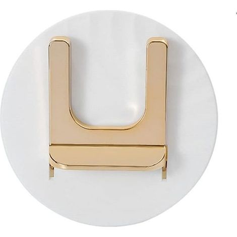1 support adhésif pour sèche-cheveux, pliable, sans perçage, 15 x 15 x 5 cm, pour salle de bain (1/5)