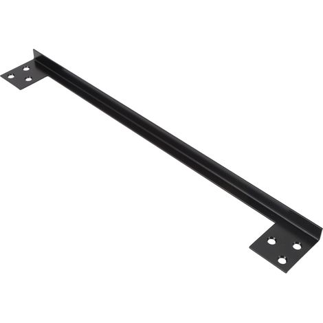 Plaque bouclier loquet porte inox sécurité renforcée forme L pour poignée pêne dormant 17,78 cm / 7 pouces (1/5)