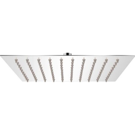Soffione doccia in acciaio 40x40 cm design quadrato ultraslim  SD40 kamalu