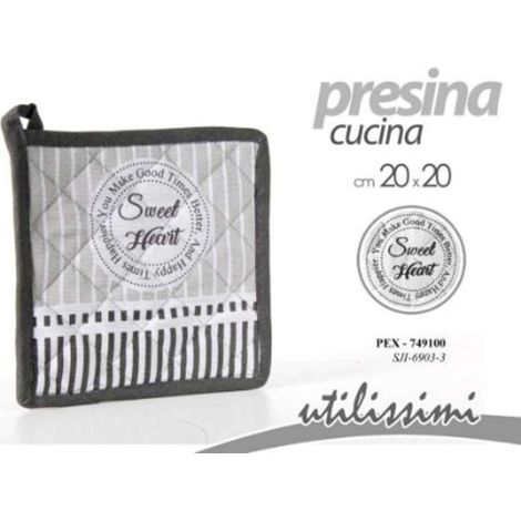 Presina da Cucina in Cotone Quadrata Sweet Heart 20 x 20 cm