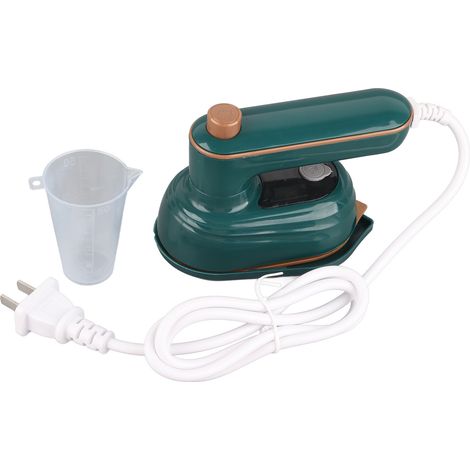 Fer à vapeur portable vert, fer à repasser à main humide et sec, petit fer électrique à vapeur pour vêtements, prise US 110V (1/5)