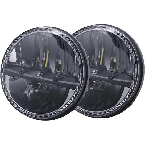 7-Zoll-H4-LED-Motorradscheinwerfer (2 Stück), kompatibel mit Toyota, Jeep Wrangler TJ, JK, LJ, CJ, Suzuki und Lada Niva. (1/5)