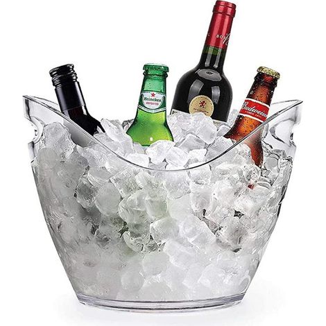 Secchiello Ghiaccio da Tavolo per Vino Champagne Trasparente da 5 Litri (1/2)