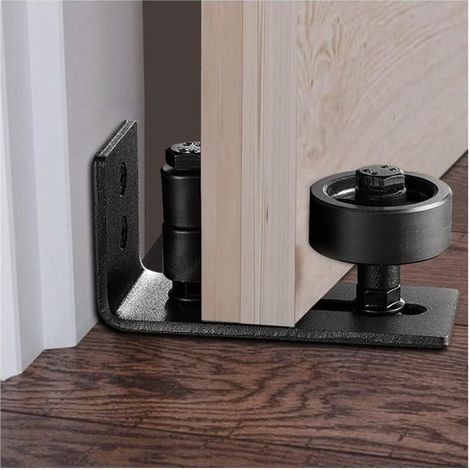 Guide De Plancher De Porte De Grange Coulissante,Multifunctional Guide de Plancher Bas de Porte de Grange Rouleau Réglable Guide (1/4)