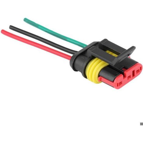 Connecteur 3 Broches - Pour Automobile Moto Remorque - Installation Sans Outil - Résistant Aux Vibrations Et Humidité - 1 Pièce (1/5)