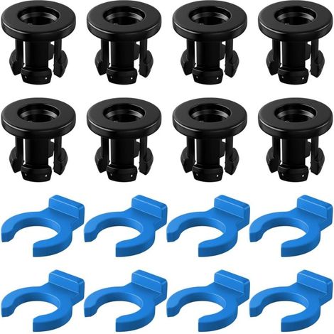 Bowden Tube Clamps & 8 Hose Clamps for Creality Micro Swiss All-Metal Hot End 3D Printer - Black + Blue MUMU (1/4)