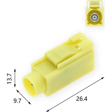 Fakla long-body female shell K-type car camera video head connection cable audio wiring harness plug reversing camera (1/3)