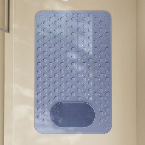 50 x 80 cm große rutschfeste Badematte für Badewanne und Dusche, rutschfest, Saugnapf, multifunktionales Fußmassagegerät