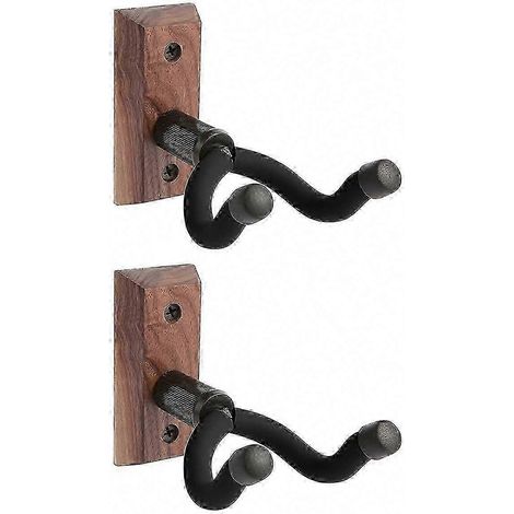 2 Supports Mural Guitare Acoustique Électrique Basse Crochets Rangement Fixation Hanger Lot de 2 (1/5)