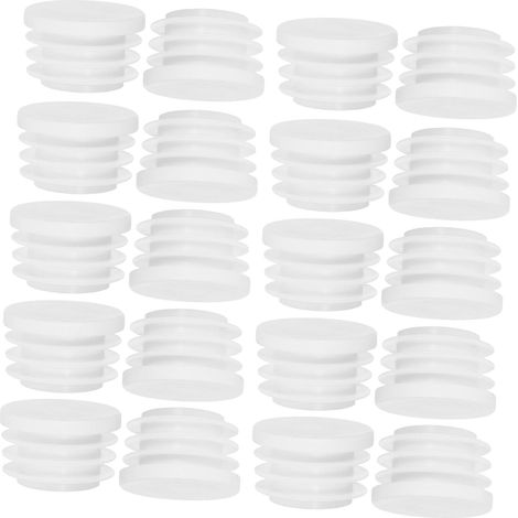 60 bouchons ronds en polypropylène et métal pour tubes, couleurs (1/5)