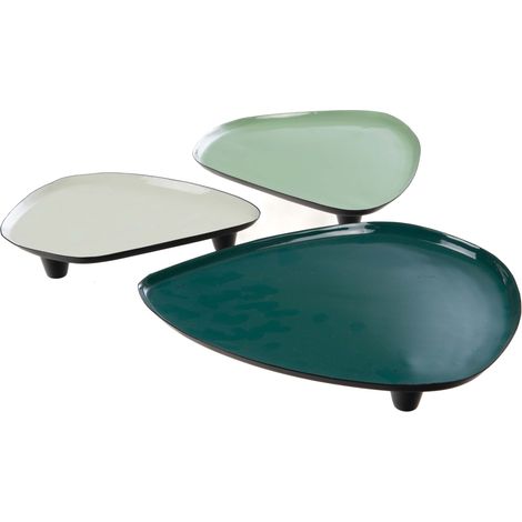 Plateaux en métal coloré Altitude (Lot de 3) (1/3)
