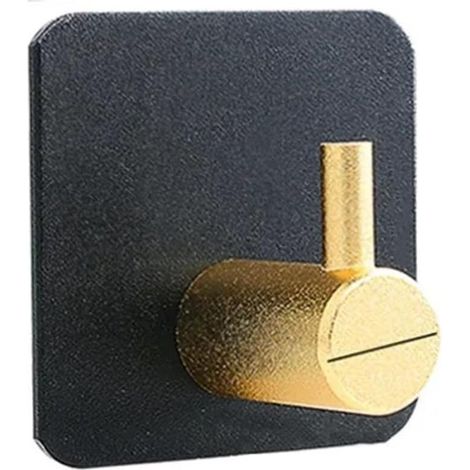 1/2/3 STK Selbstklebende Wandhaken Schwarz Gold Kleiderhaken Aufhängen Badezimmer Handtuchhalter (1/5)