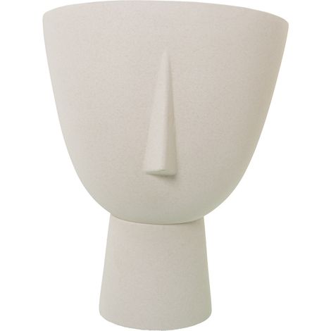 KERAMIKVASE 38CM BEIGE GESICHT EPEPEAU °29X38CM BODEN:°13,5CM für alle Stile, um dem Zuhause eine Note zu verleihen (1/5)