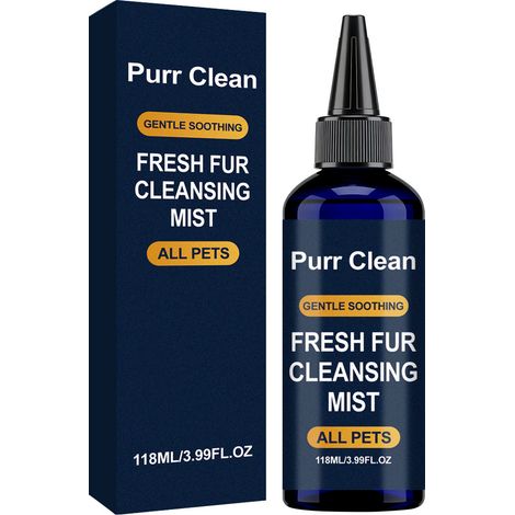 Spray nettoyant pour poils d'animaux, convient aux chats et aux chiens, laisse le pelage de vos animaux doux, frais, léger et facile à démêler au quotidien – 118 ml (1/5)