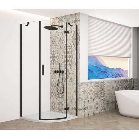Gelco Trinity - Viertelkreis-Duschkabine 90x90 cm, rechts, Klarglas/schwarz GT6590CR-B (1/5)