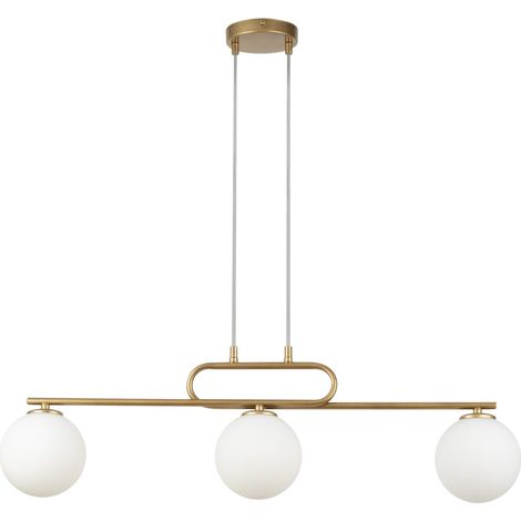 Suspension dorée Tes 3 globes blancs G9 12W Sigma IP20 (1/3)