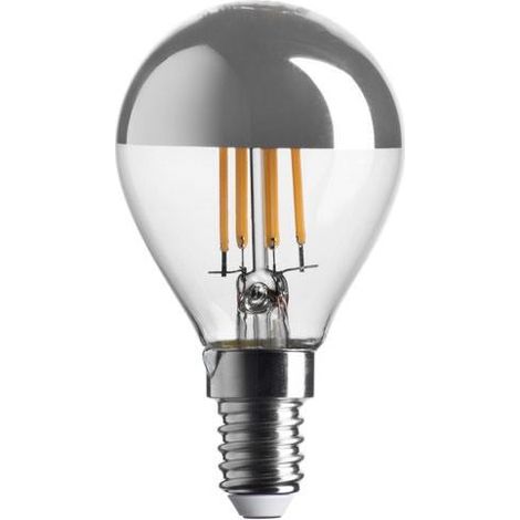 Ampoule LED Sphérique E14 Calotte Argentée 4,5 W 400 lm – 2700 K – Éclairage Décoratif & Ambiance Douce