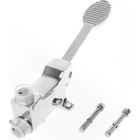 Pédale de commande pour robinet, valve en acier inoxydable, pied à eau pour lavabo salle de bain, accessoire de robinetterie pour maison, hôtel, contrôle au sol (1/5)