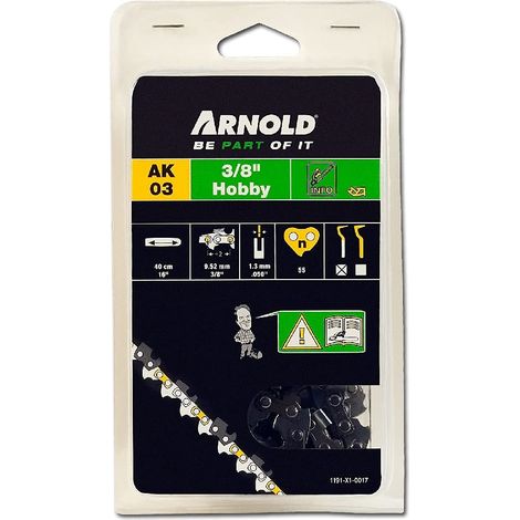 Arnold Hobby 1191-X1-0017 - Catena per motosega 1,3 mm (0,375"), 55 maglie, lama 40 cm (1/3)