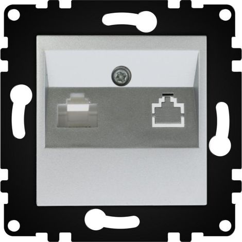 IluminaShop - Modulo Empotrable Toma Internet Gris IP20 Serie wLux (1/3)