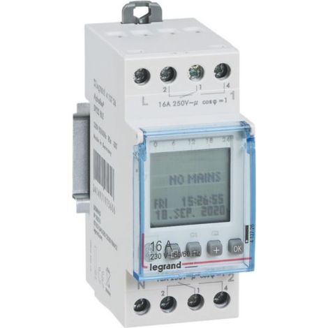 Inter horaire programmable via bluetooth annuel 230V - 2 sorties 16A - 2x28 programmes - LEGRAND