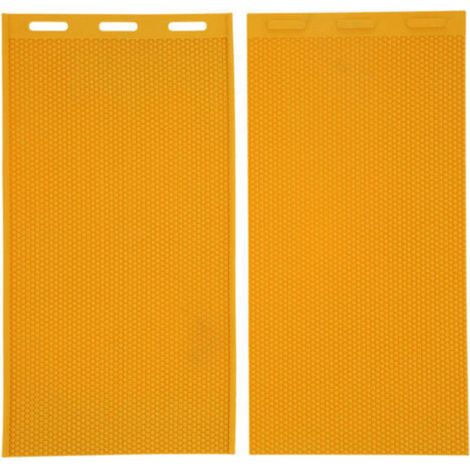 Moule à presse à cire d'abeille 5.4mm, 2 pièces, peigne en caoutchouc, feuille de base, accessoire pour apiculture, jaune