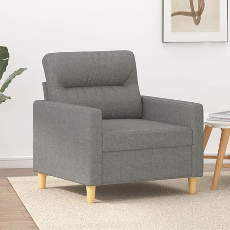 Fauteuil gris foncé en tissu, assise 60 cm, 78 x 77 x 80 cm, 13.7kg - PANGIVO (1/5)