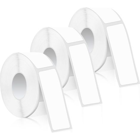 3 Rouleaux de Rubans pour Étiqueteuse pour Phomemo D30, 12mm x 40mm Blanc Ruban Étiquettes Autocollantes Rouleau de Papier Thermique Autocollant pour Bureau Fournitures Ménagères (1/5)