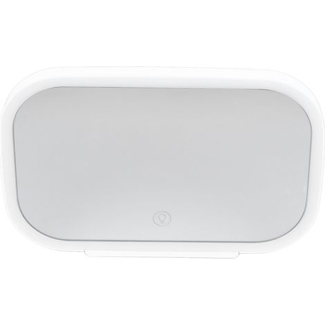 Pare-soleil voiture miroir blanc LED éclairage portable compact rétroviseur anti-soleil miroir cosmétique accessoire auto (1/5)