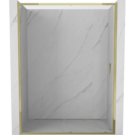 Mexen Exo schiebbare Duschabtrennung 170 cm, transparent, gold - 8151-170-000-50-00