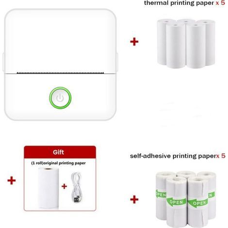 Mini imprimante thermique d'étiquettes adhésives portable - Machine à étiquettes compacte pour la maison et le bureau, idéale pour les petits espaces. (1/5)