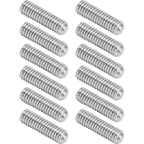12 Pièces Vis de Pont pour Guitare Électrique 3,1mm Métal Dureté Élevée Anti-Rouille Accessoires d'Entretien Argent (1/5)