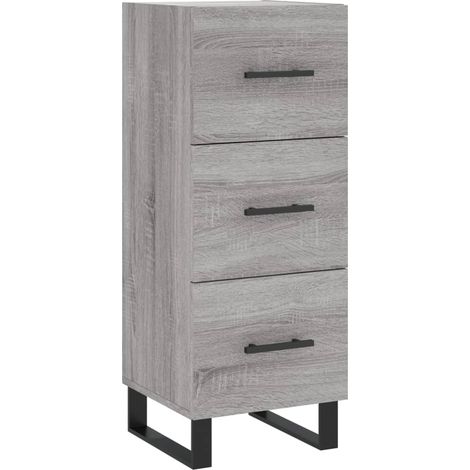 Credenza cassettiera mobile contenitore organizer cucina soggiorno salotto sonoma 345 x 34 x 90 cm legno ingegnerizzato grigio 020036330