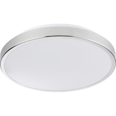 Plafoniera LED rotonda Polux Kern 29cm bianco/cromo 15W 4000K (1/5)