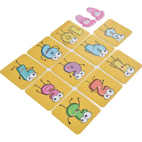 12 Pièces Autocollants de Sol Jeu Enfant, Stickers Numéros Cartoon pour Crèche, Décorations Plancher Interactif (1/5)
