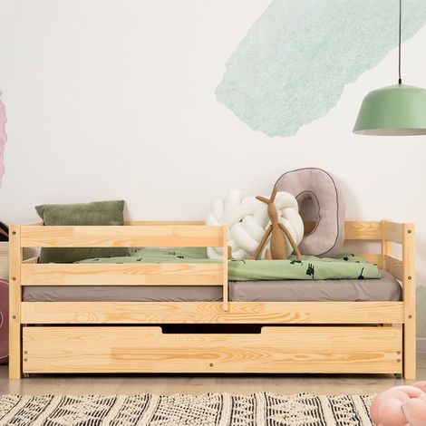 Letto 90x190 compreso di rete e cassetto Diane Wood (1/3)