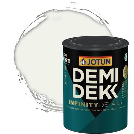 Peinture Bois - DEMI DEKK INFINITY DETAILS - Lasure Opaque Satinée - RAL 9016 - 0,75L (1/2)
