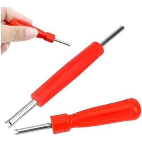 Demonte Obus Valve Extracteur De 2 Côtés, Outils Pneu, Clé Voiture, pour Réparation Pneus 2Pcs - (1/5)