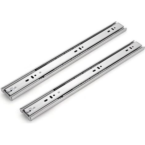 Correderas para cajones,1 par (2 rieles),Guías para cajones,Rieles para cajones,Cierre suave y silencioso,S: 34,5 x 4,5 x 0,8 cm (1/5)