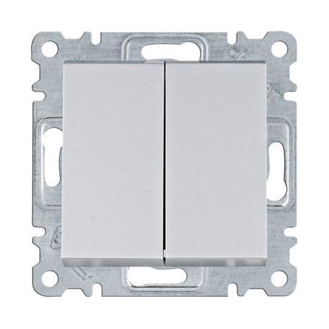 Interruptor doble para escaleras Lumina, color plata WL0052