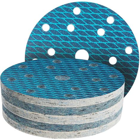 Schleifpapier 150mm Klett 15-Loch Korn 60 für Exzenterschleifer 45 Stück (1/5)