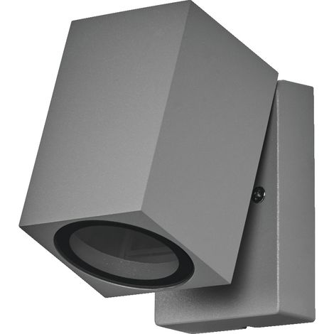 LEDVANCE ENDURA Classic Cube ADJ WALL applique da esterno, colore argento, attacco GU10 (max 35W), compatibile con lampada normale o smart, testa orientabile, protezione IP44 (1/4)