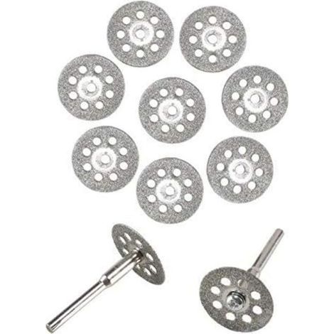 10er-Set Mini-Diamanttrennscheiben für Rotationswerkzeuge, zum Schneiden, Sägen, Trimmen, Schleifen und Bohren harter Materialien (22 mm) (1/5)