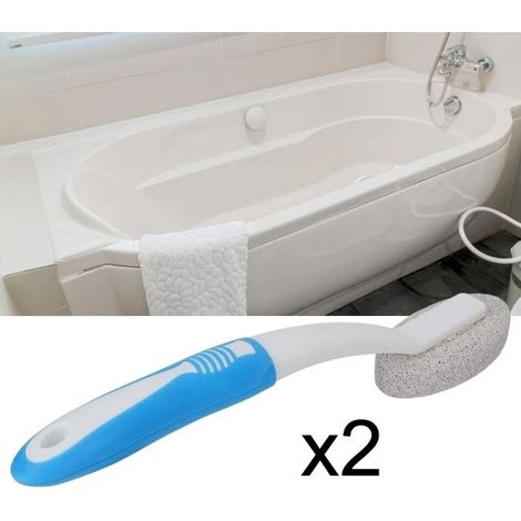 Nuovo set da 2 spazzole per WC in pietra pomice con manico, spazzola per WC in pietra pomice, smacchiatore per WC (1/5)