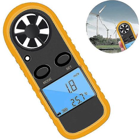 Anémomètre numérique GM816, débitmètre d'air portable avec écran LCD (1/5)